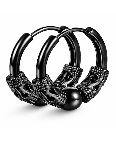 Rebl Jewelry Women's Wrapped Huggie Hoop Earrings