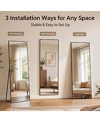 Antok Full Length Mirror, 59"x16" Oversized Floor Mirror Freestanding, Body for Living Room Style