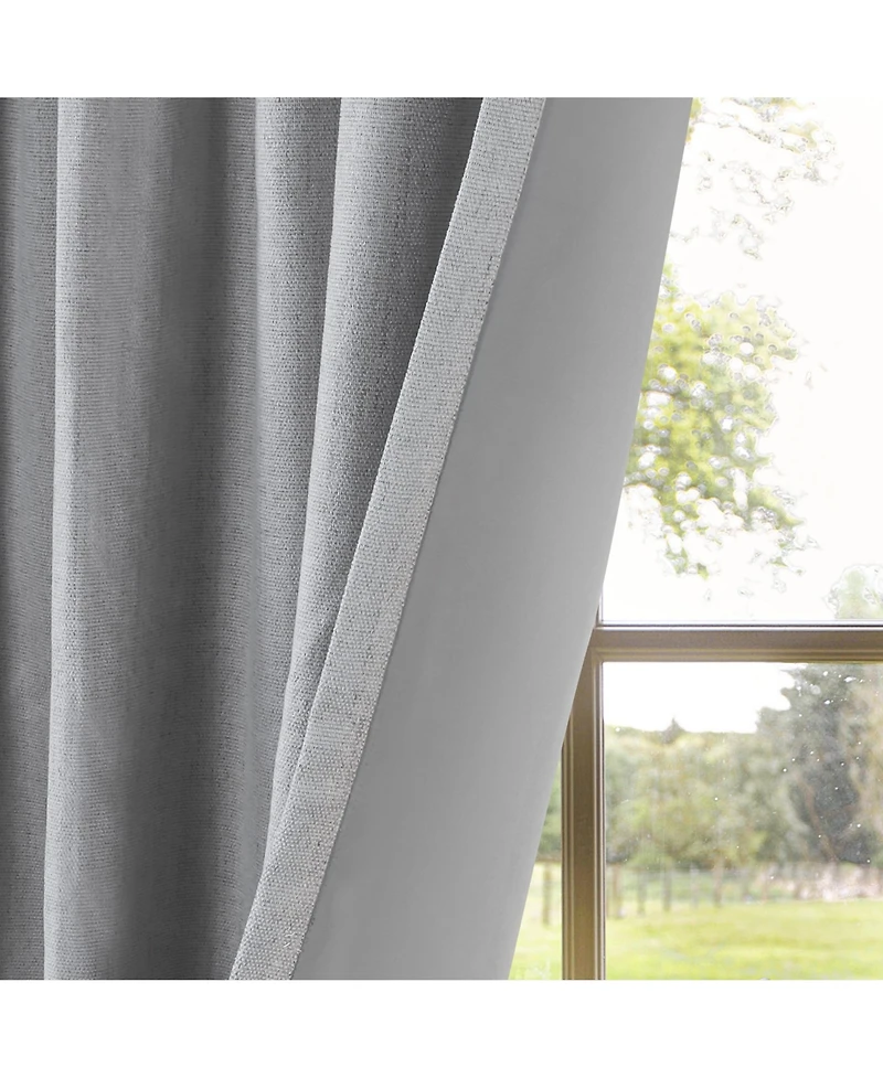 Chenille Blackout Back Tab Curtains Pair