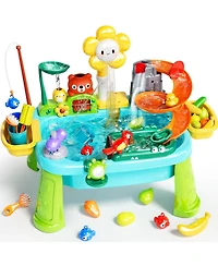 Gnuadz Water Table Play Sink Electric Faucet Fishing Game Kitchen Toy