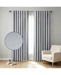Chenille Blackout Back Tab Curtains Pair