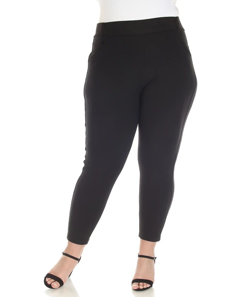 White Mark Plus Dolman Top and Scuba Pants Set