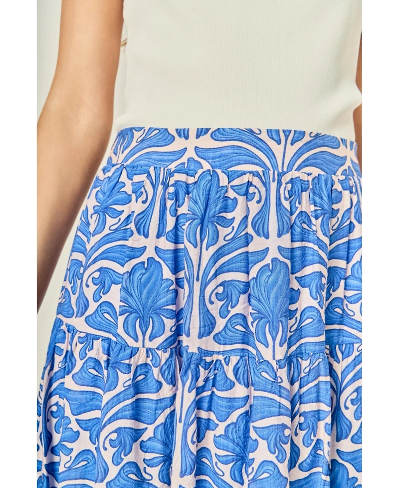English Factory Women's Print Midi Skirt