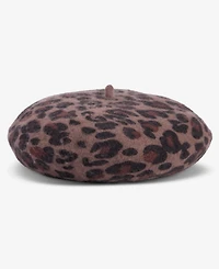 I.n.c. International Concepts Leopard Print Wool-Blend Beret, Macy's Exclusive