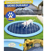 Aofar 75" Splash Pad Dog Sprinkler Pool Summer Outdoor Water Fun