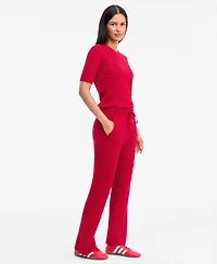 Charter Club Women's Cable-Knit Wide-Leg Pants, Macy's Exclusive