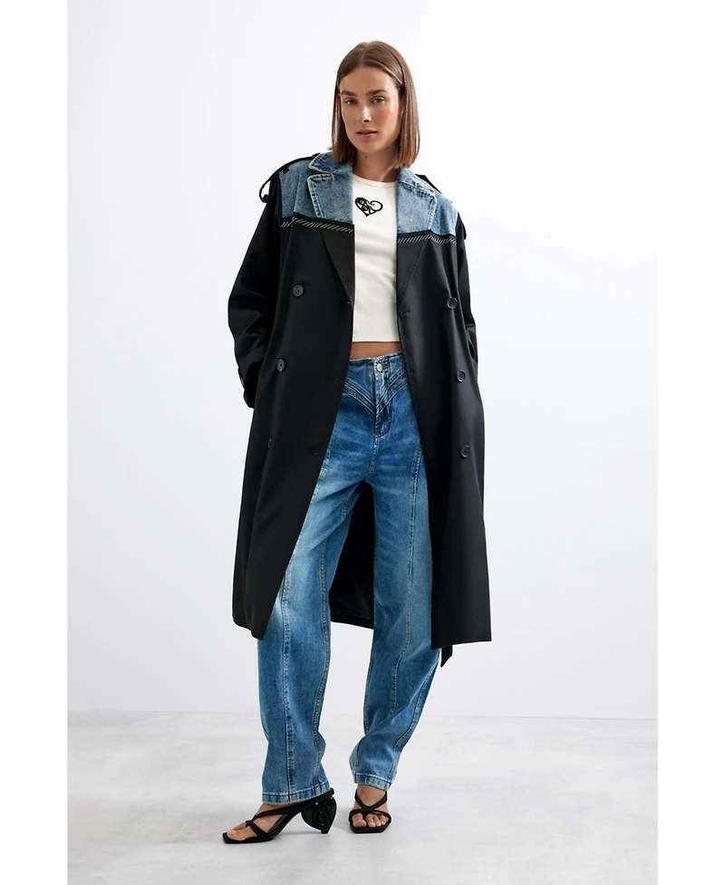 Desigual Women's Long trench coat
