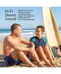 Quiksilver in-Ear Wireless Earbuds, Easy Pairing, Smart Battery Display & Touch Controls, Comfortable, 18H Playtime, Sweat and Water Resistant
