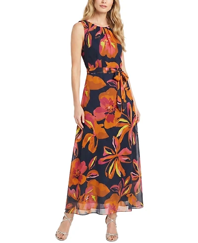 Ny Collection Petite Sleeveless Chiffon Maxi Dress