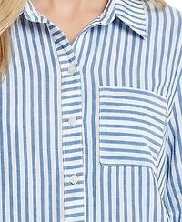 Ny Collection Petite 3/4 Sleeve Roll Tab Blouse