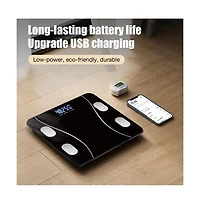 Cowin Smart Bluetooth Body Fat Scale - Rechargeable Digital Bathroom with App 400lbs Capacity