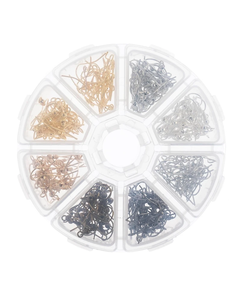 John Bead 8-Slot Ear Wires Jewelry Findings Kit Assortment, 240pcs
