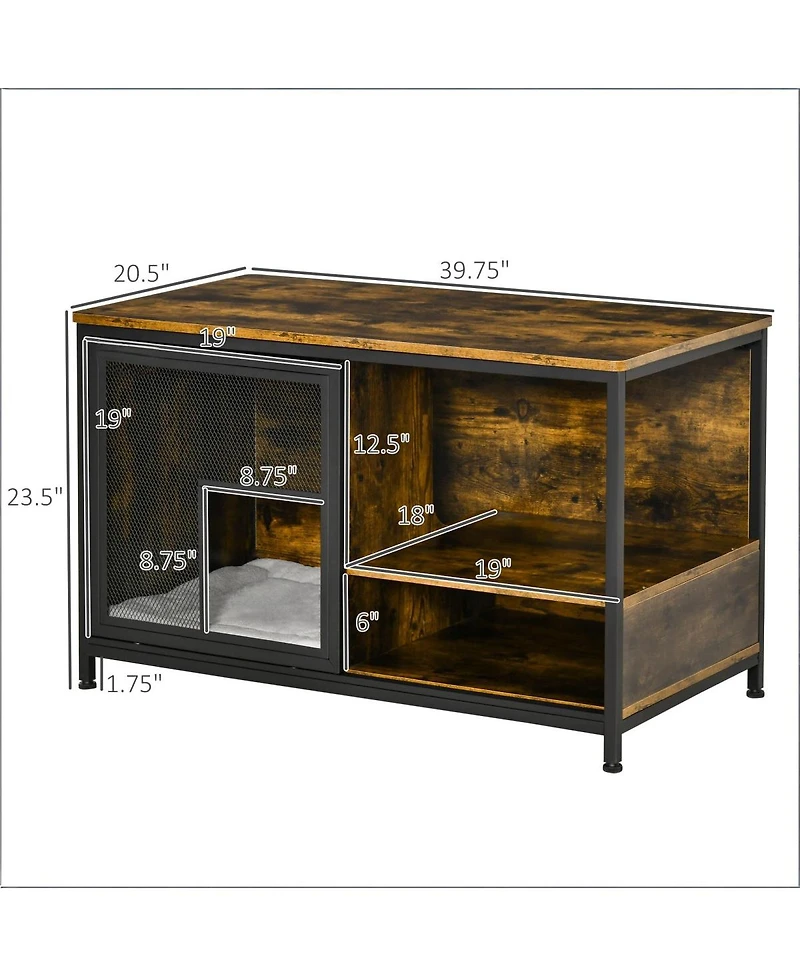 6thdruple Modern Cat House End Table, Pet Furniture with Cushion and Vent