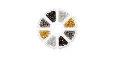 John Bead 8-Slot Jump Rings Jewelry Findings Kit Assortment, 1200pieces