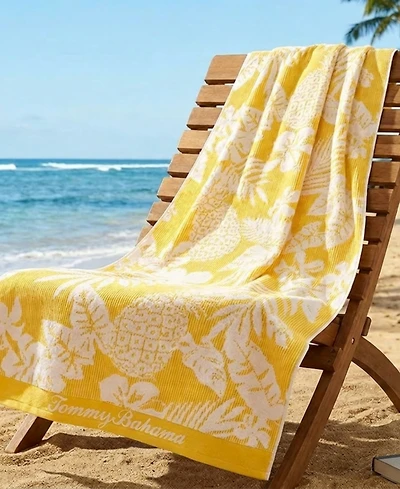 Tommy Bahama Pineapple Pinstripe Yarn Dyed Beach Towel, 36" x 68"
