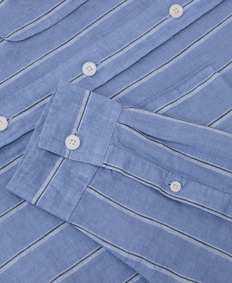 Reiss Men's Rubus Stripe Linen Shirt