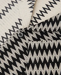 Reiss Men's Dain Zig Zag Crochet Cuban Shirt
