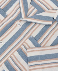 Reiss Men's Celeste Stripe Twin Pocket Cuban Shirt