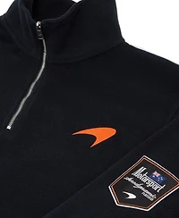 Reiss Men's Meros Half Zip Mclaren Embroidered Fleece Polo Shirt