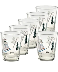 Fiesta Holly Jolly Christmas Double Old Fashioned Glasses, Set of 6