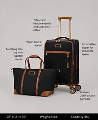 Stella Blanc Belle 2-Pc. Softside Expandable Spinner Luggage Set