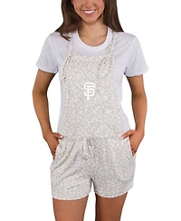 Concepts Sport Women's Cream San Francisco Giants Montana Hacci Knit Romper Overalls