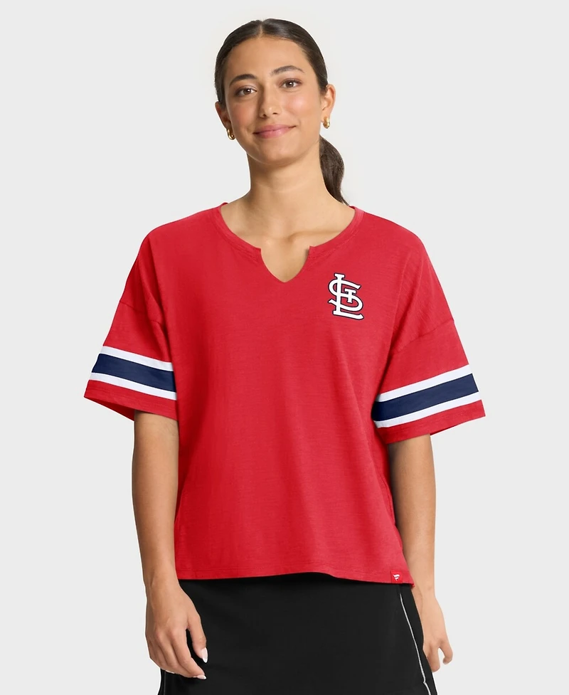 Fanatics Women's Red St. Louis Cardinals Curl Route T-Shirt