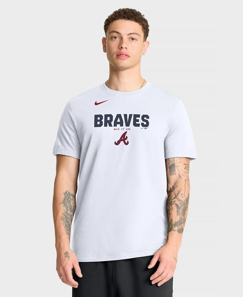 Nike Men's White Atlanta Braves Bold Team Name T-Shirt