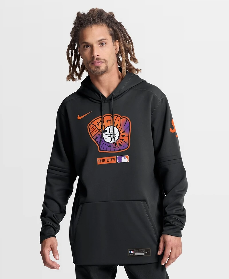 Nike Men's Black San Francisco Giants Authentic Collection City Connect Therma-fit Hoodie