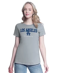 G-iii 4Her by Carl Banks Women's Royal/Heather Gray Los Angeles Dodgers Two T-Shirt Combo Pack