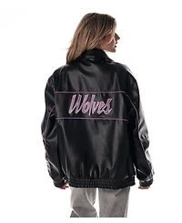 The Wild Collective Men's and Women's Black Minnesota Timberwolves City Edition Full-Snap Jacket