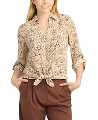 Bcx Women's Collared Button-Front Shirt