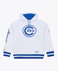 Mitchell & Ness Men's White Chicago Cubs Cooperstown Collection Fleece Hoodie