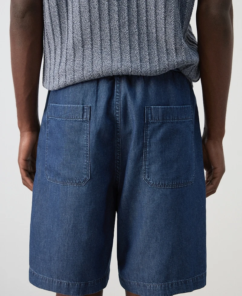 Mango Men's Cotton-Linen 8.54" Bermuda Shorts