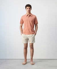 Mango Men's Cotton Pique Polo Shirt