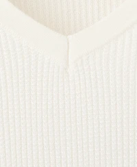Mango Men's Cotton-Lyocell Knit Polo Shirt