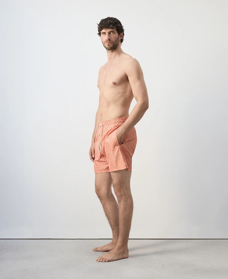Mango Men's Floral Print Swim Trunks