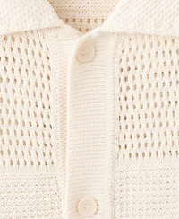 Mango Men's Openwork Knitted Shirt