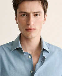 Mango Men's Cotton Slim Fit Shirt