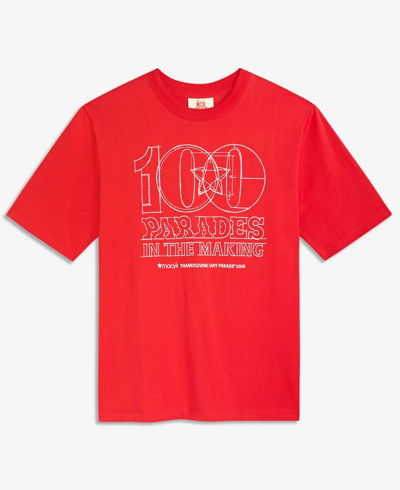 100th Thanksgiving Day Parade 2026 Adult Unisex Blueprint-Style Graphic T-Shirt, Macy's Exclusive