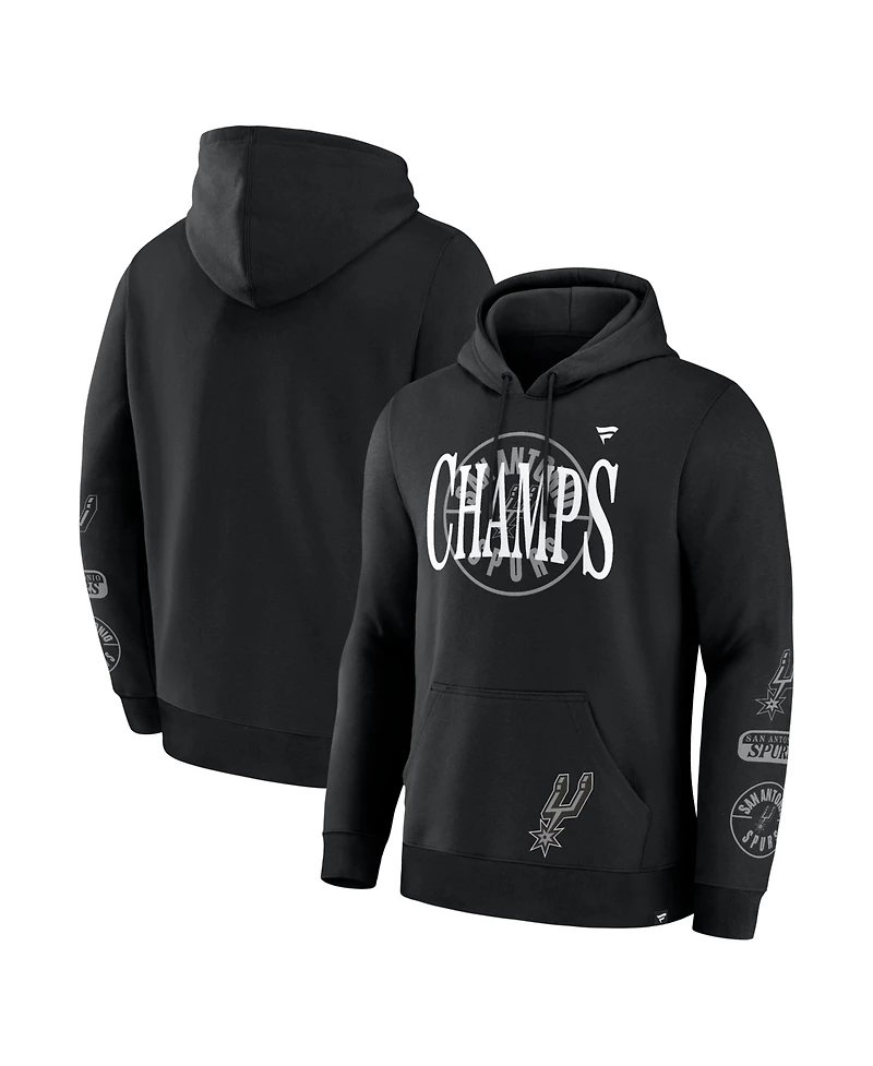 Fanatics Men's Black San Antonio Spurs 2026 Nba Champions Elevated Legacy 2-Hit Pullover Hoodie