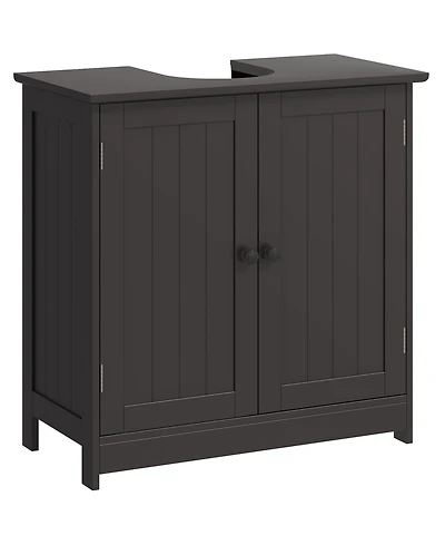 Busdays Coffee Bathroom Vanity Cabinet Under Sink Cabinet with 2 Doors and Adjustable Shelf