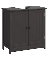 Busdays Coffee Bathroom Vanity Cabinet Under Sink Cabinet with 2 Doors and Adjustable Shelf