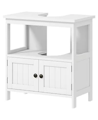 Busdays Pedestal Sink Storage Cabinet Bathroom Under Sink Cabinet with 2 Doors and Open Shelf Vanity
