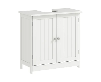 Busdays 24 Inch Under Sink Storage Cabinet with 2 Doors and Shelves Pedestal Sink Bathroom Vanity Furniture