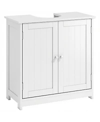 Busdays Pedestal Sink Storage Cabinet Bathroom Sink Cabinet with U Shape Cut Out and Adjustable Shelf