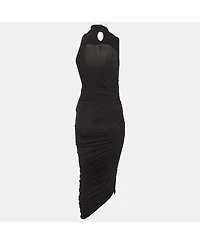 Pre-Owned Jacquemus Women's Jersey Ruched La Robe Piazza Midi Dress