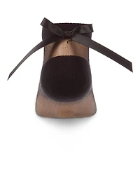 MeMoi Baby Girls Silky-Sheer Micro-Mesh Ankle Sock with Satin Bow