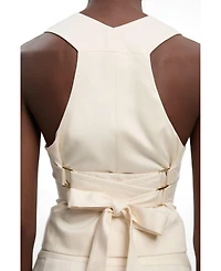 Karen Millen Women's Linen Corset Waistcoat
