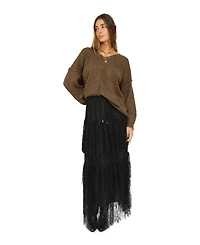 Belle & Bloom Women's Dreamy Days Lace Tiered Skirt